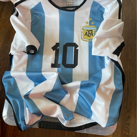 NEW with Tag Argentina 10 Messi 2022 Qatar Soccer Jersey - Picture 3 of 4